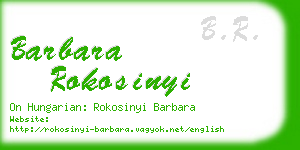 barbara rokosinyi business card